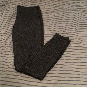 Lululemon black/grey floral leggings